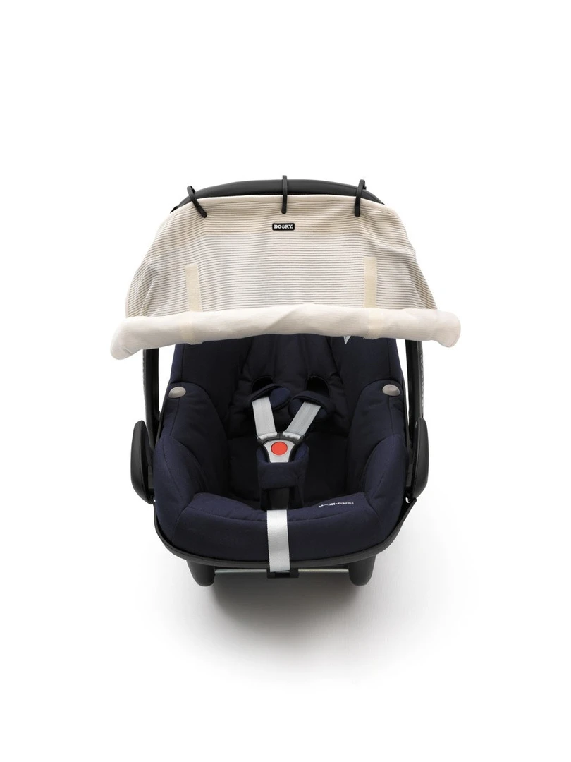 Dooky   Pare soleil de poussette   Rayures   Blanc