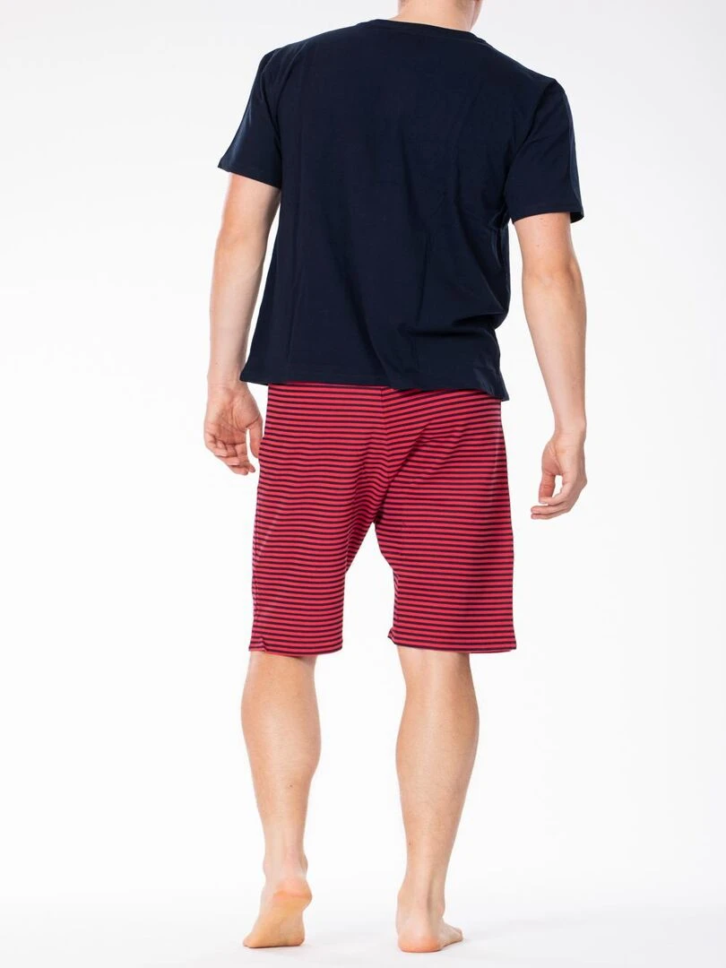 Pyjashort jersey à fines rayures PYJA7 'Rica Lewis'   Bleu marine