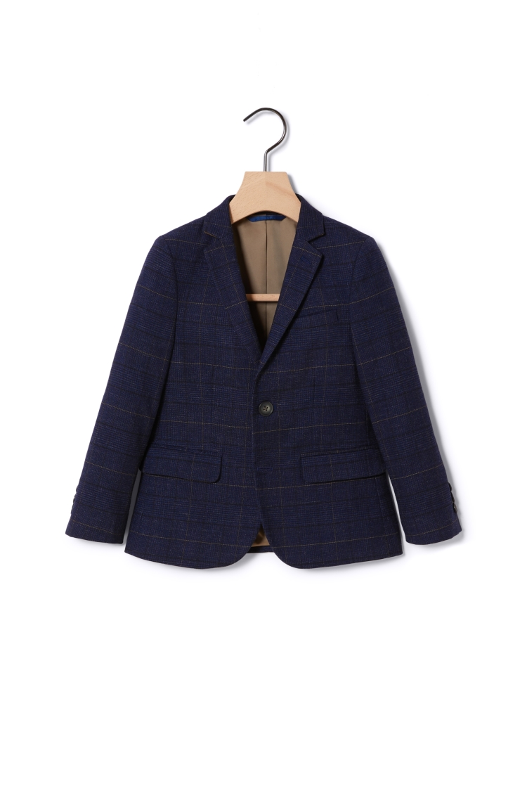 Boys Navy Black Check Jacket   Buy Online at Moss