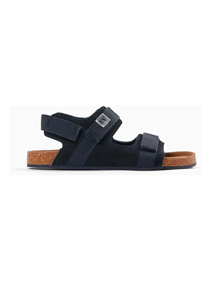 Sandales en cuir pour garçon JAIPUR Bleu foncé