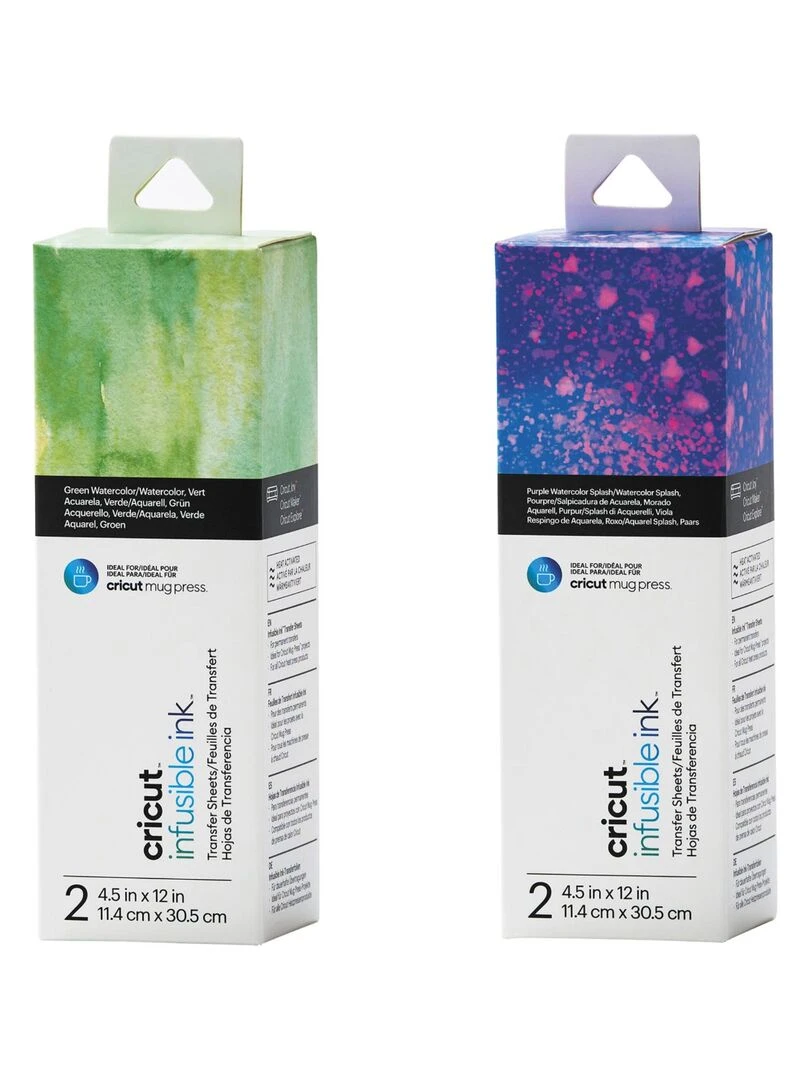 4 feuilles de transfert pour Mug Press Aquarelle N/A