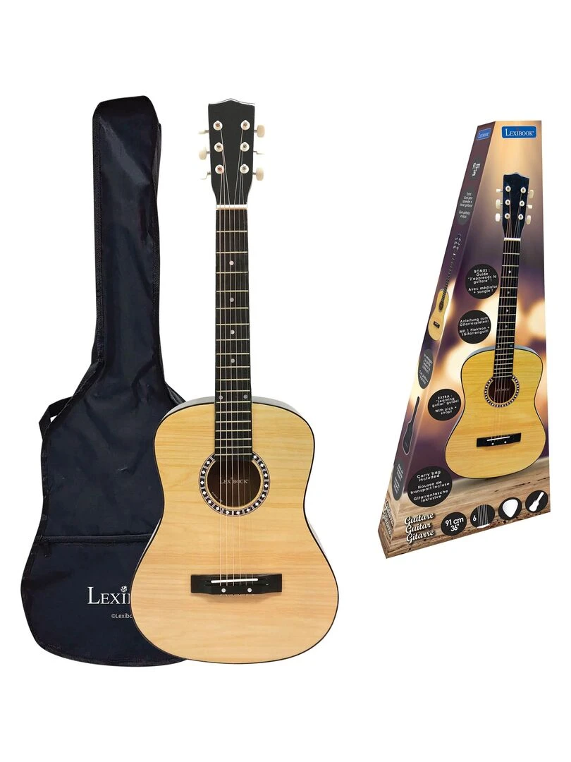 Guitare Acoustique En Bois 91 Cm Avec Housse De Transport N/A