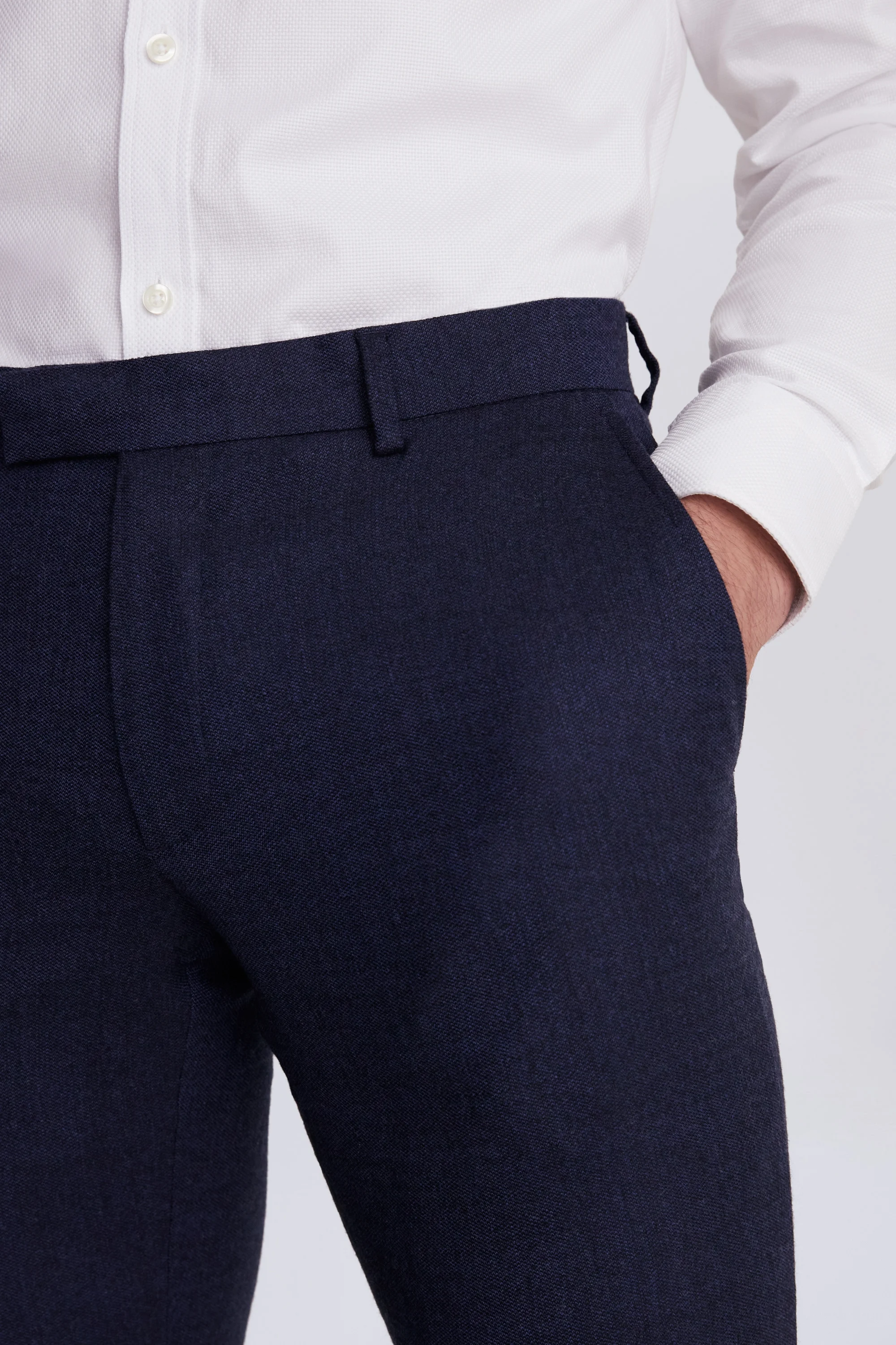 Slim Fit Blue Twisted Trousers   Buy Online at Moss