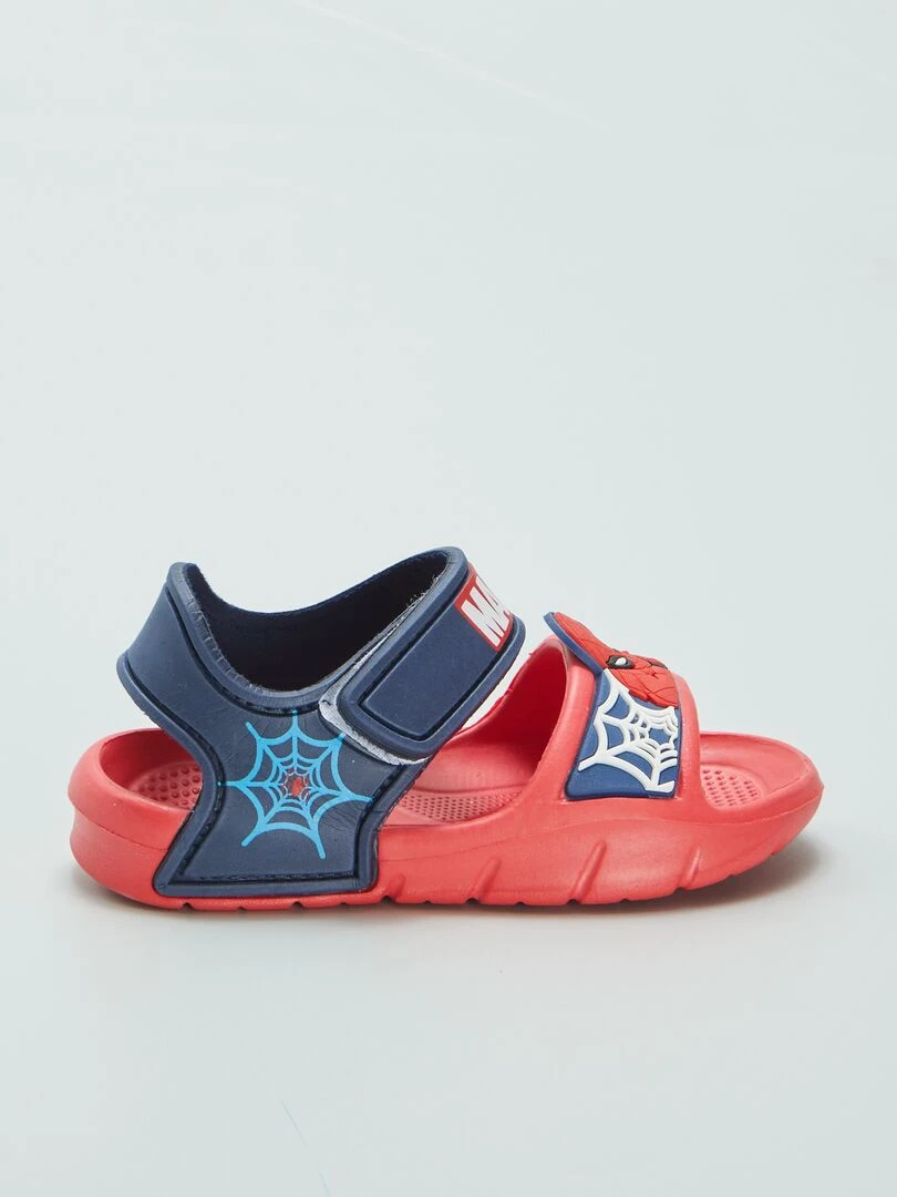 Sandales plates 'Spider Man' Rouge