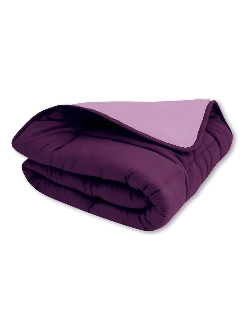 Couette réversible bicolore en microfibre 400 gr/m² Parme