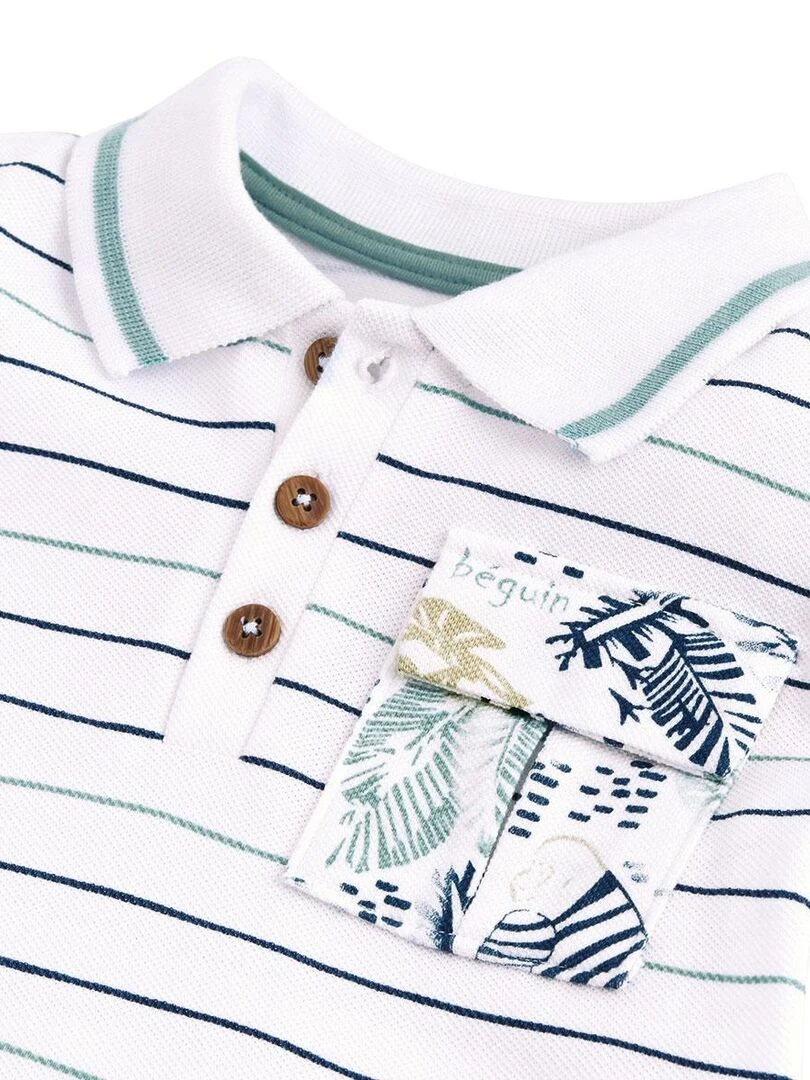 Polo garçon Bambao   Blanc