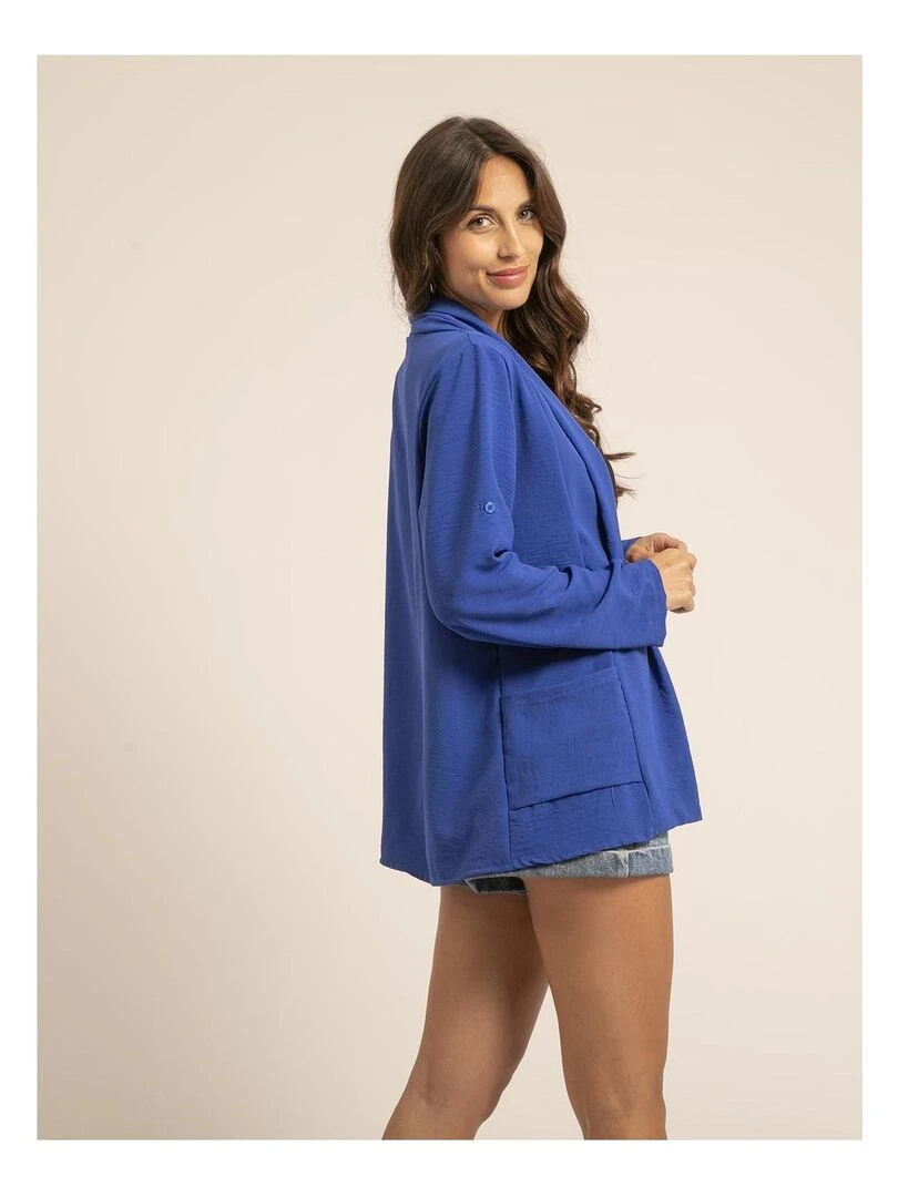 Veste col châle ULIPA Bleu roi