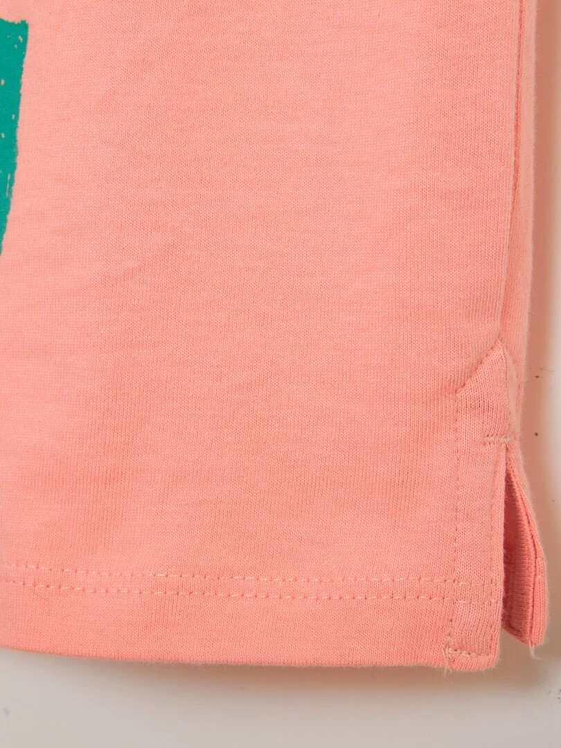 Tee shirt à col rond X Little Bad Wolf   Rose