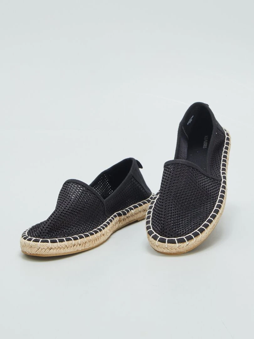 Espadrilles en jute   Noir