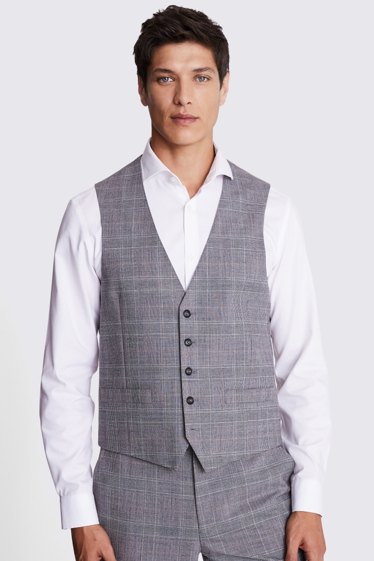 Regular Fit Grey Check Performance Jacket     Buy Online at Moss