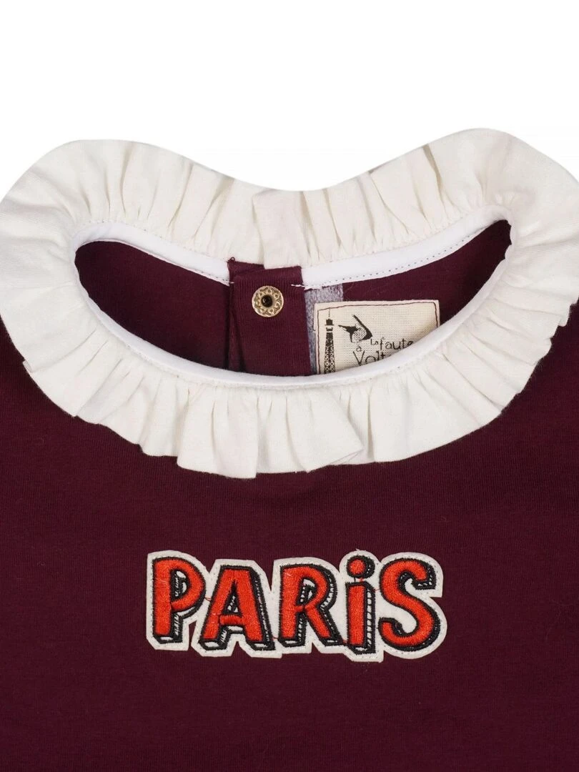 Tee shirt manches longues Prune Paris CAMILLE 'LA FAUTE A VOLTAIRE' Bordeaux