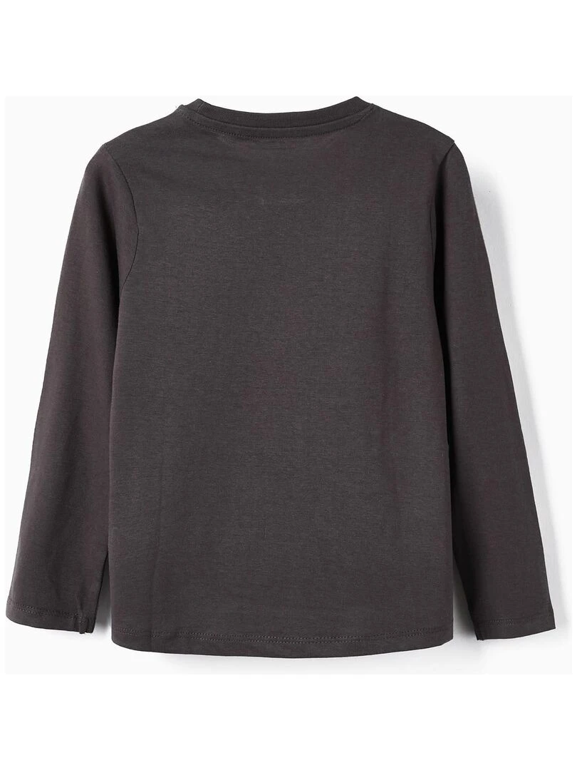 T Shirt Manches Longues en Coton pour Fille 'ZYG' manches longues NORTHERN CALLING Gris foncé