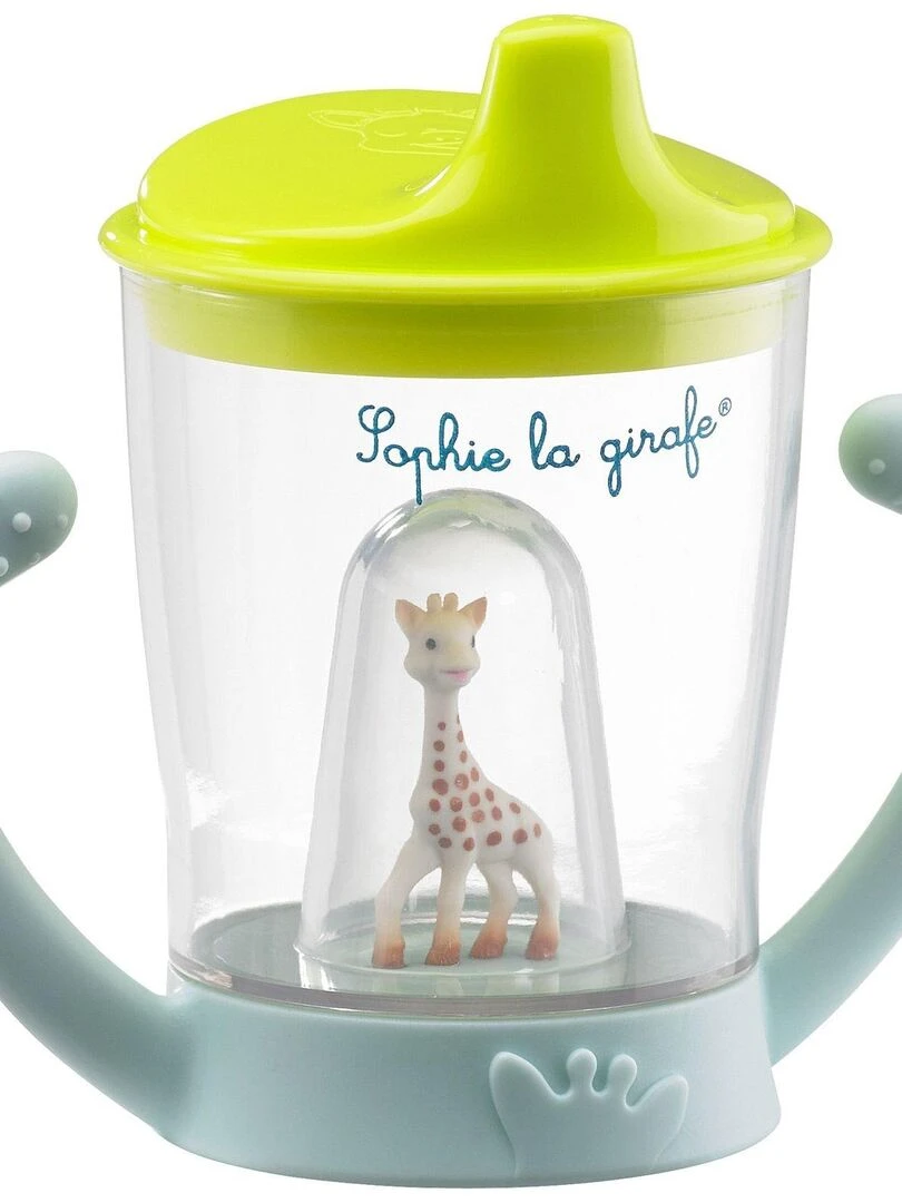 Tasse anti fuite mascotte Sophie la girafe Vert