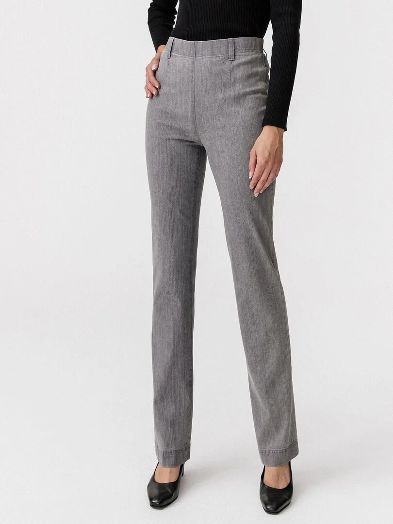 Jean effet ventre plat extensible Damart Gris