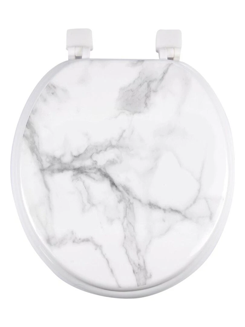 Abattant WC MDF Marbre Blanc