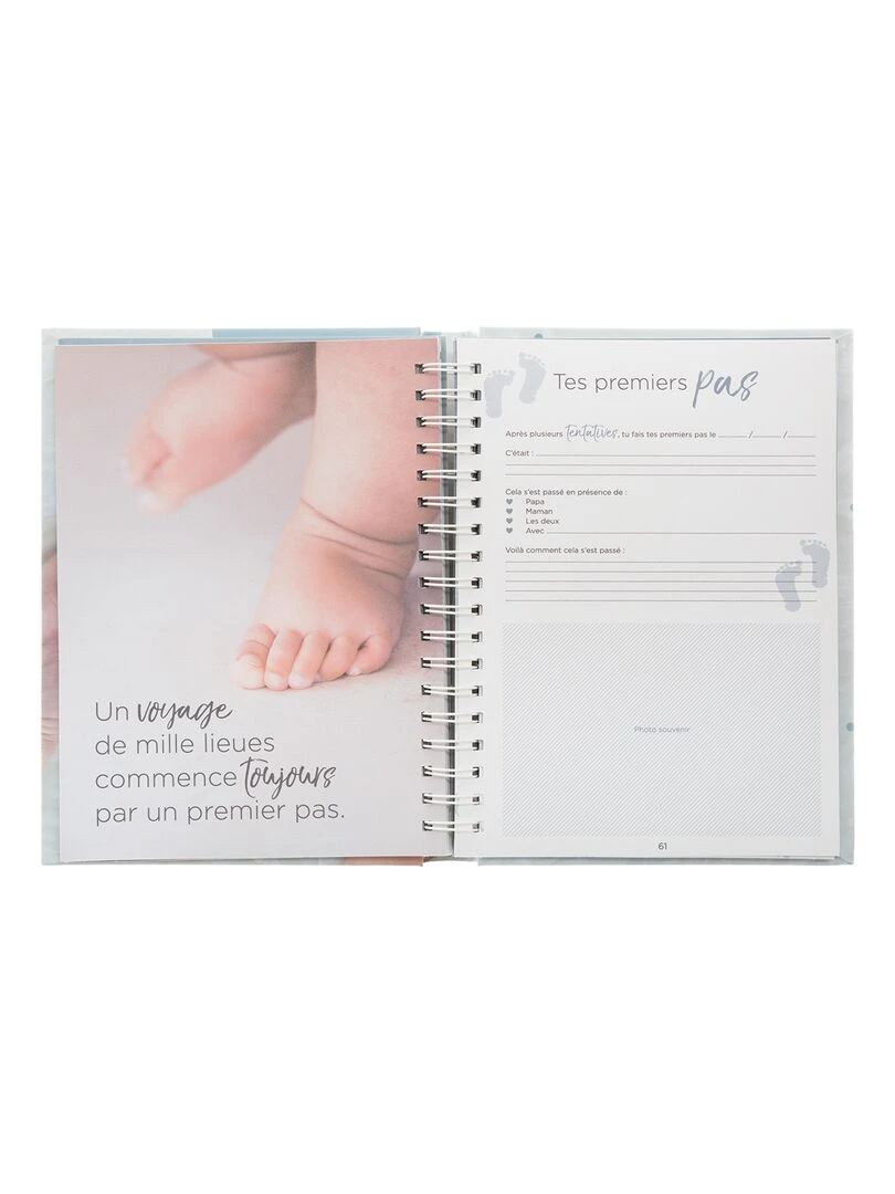 Livre de naissance 100 pages bleu Bleu