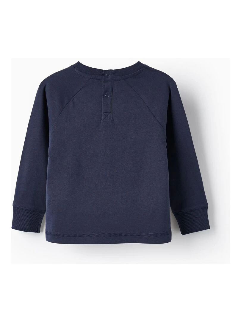 Cotton T Shirt for Baby Boys 'King of My Heart' manches longues ACE CLUBS Bleu foncé