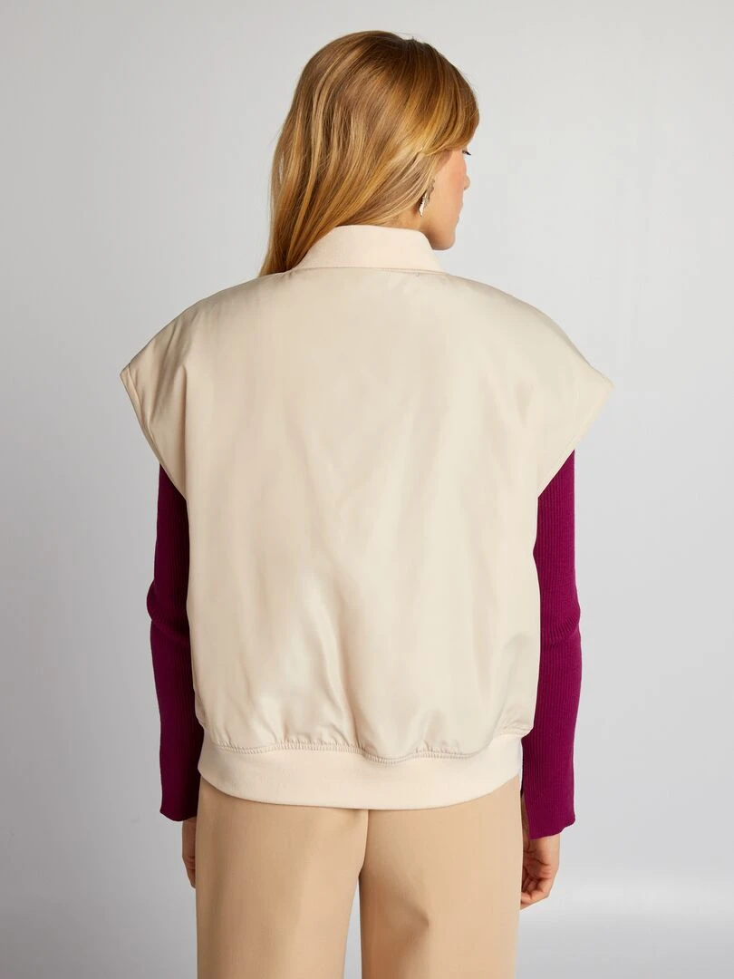 Veste sans manches avec poches   Beige