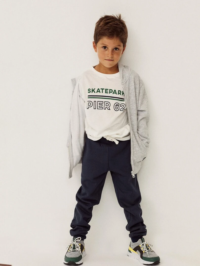 Pantalon de Sport en Coton Garçon  READY PLAYER   Bleu foncé