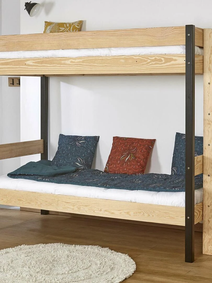 Lit superposé Jamy   AKITEN RETAIL   Blanc Marron