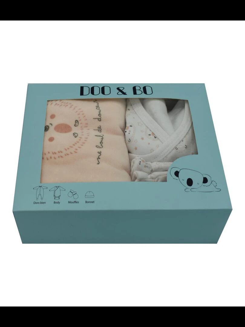 Coffret Naissance 'DEMAIN' 'DOO&BO' Rose pâle