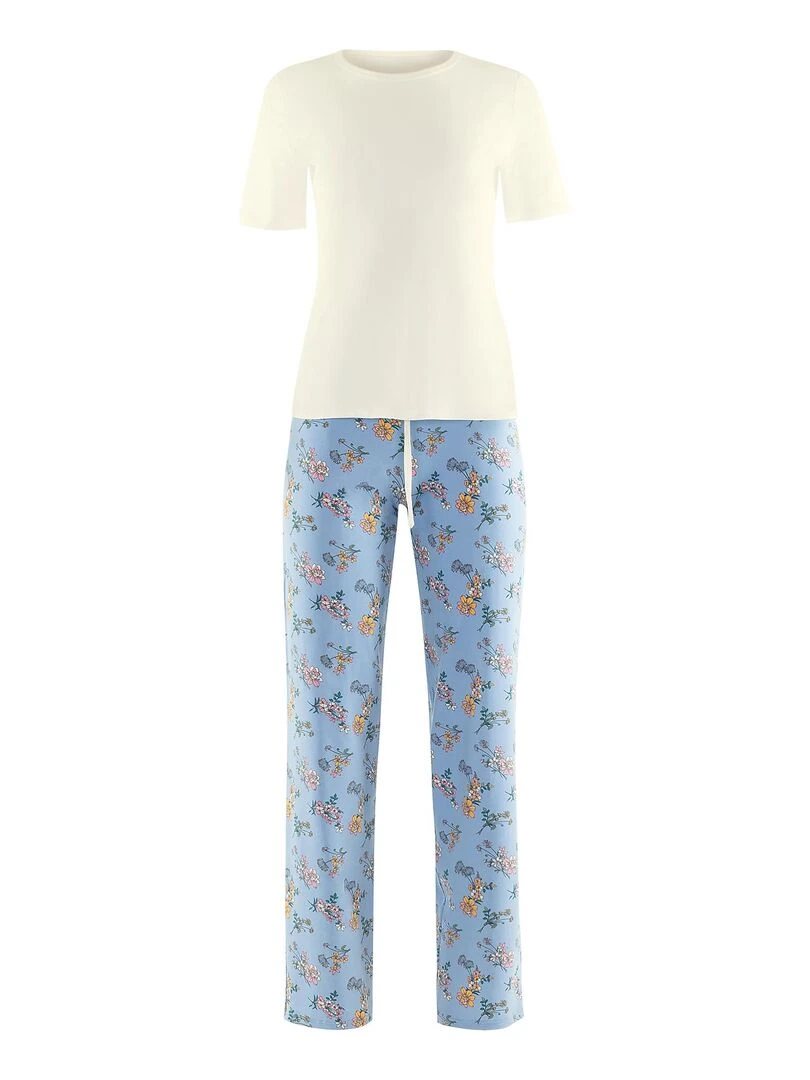 Pyjama pantalon top manches courtes Posh   Bleu