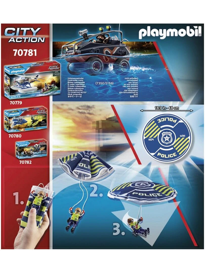 70781 'playmobil' Parachutiste Quad Bandits   N/A