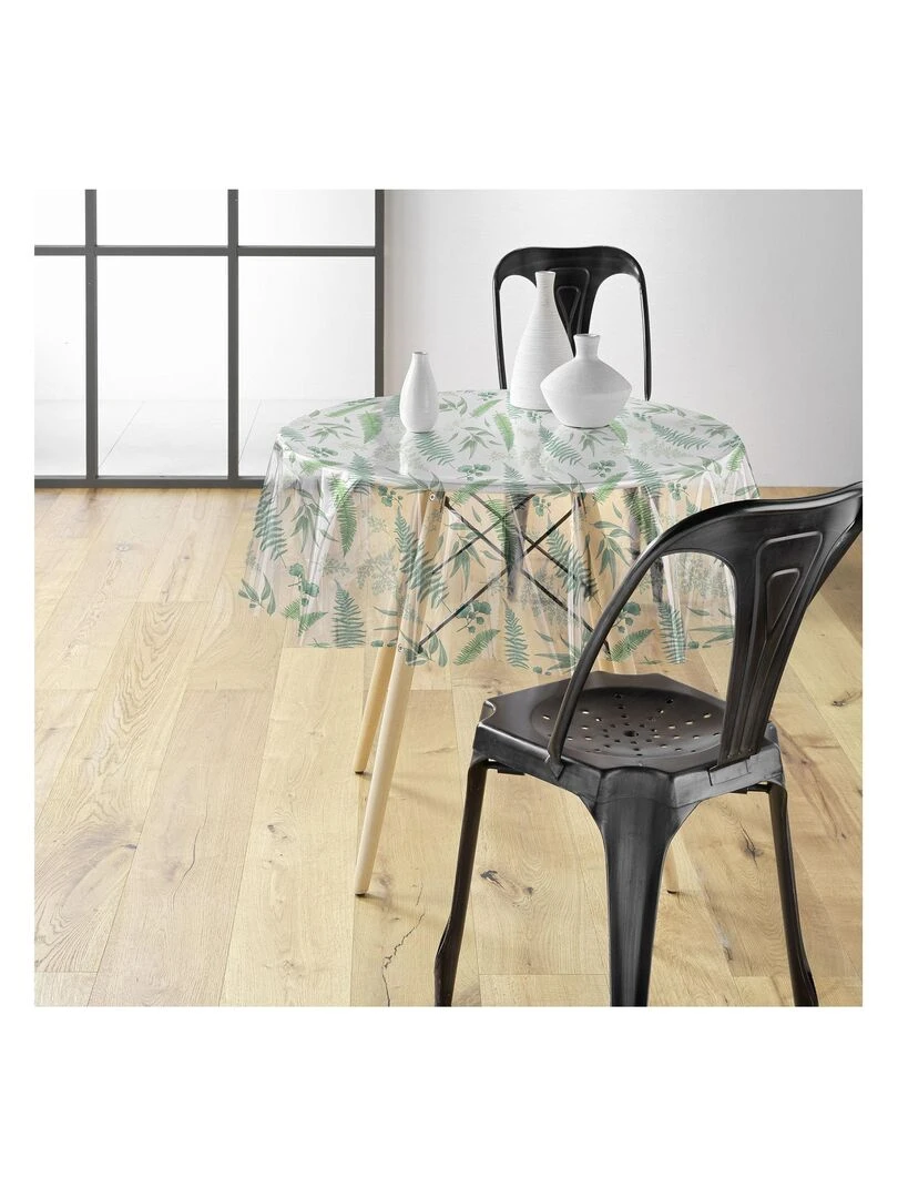 Nappe cristal 140 cm Feuilles aurea Transparent