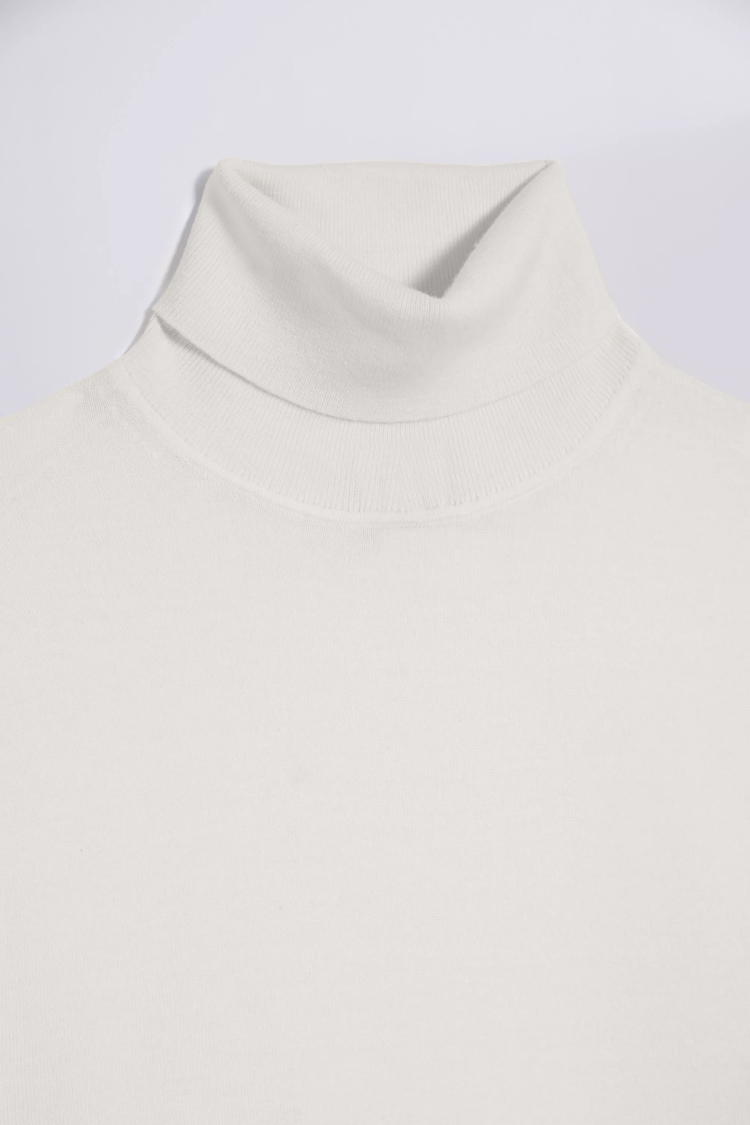 Winter White Merino Roll-Neck Jumper   Buy Online at Moss