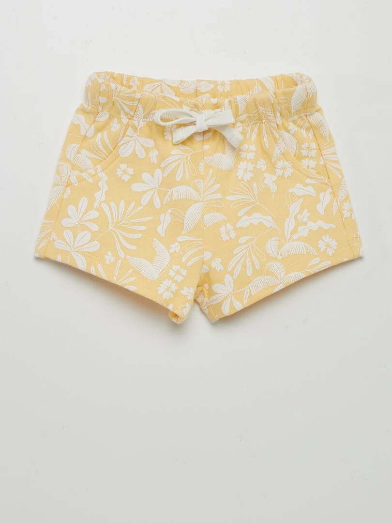 Lot de 2 shorts en molleton fin   Jaune/bleu