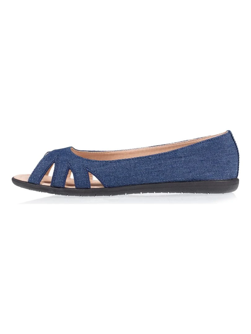 Ballerines Femme ouverte Bleu   Bleu Bleu