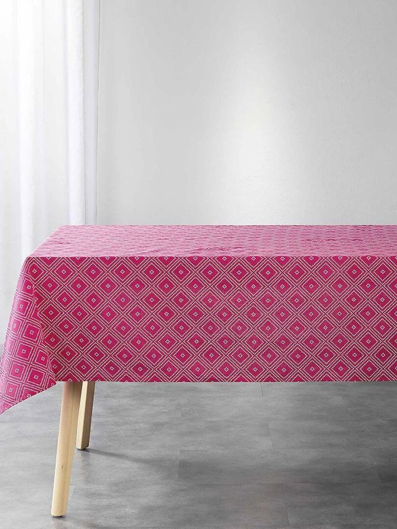 Nappe rectangulaire Idylle   Rose fushia