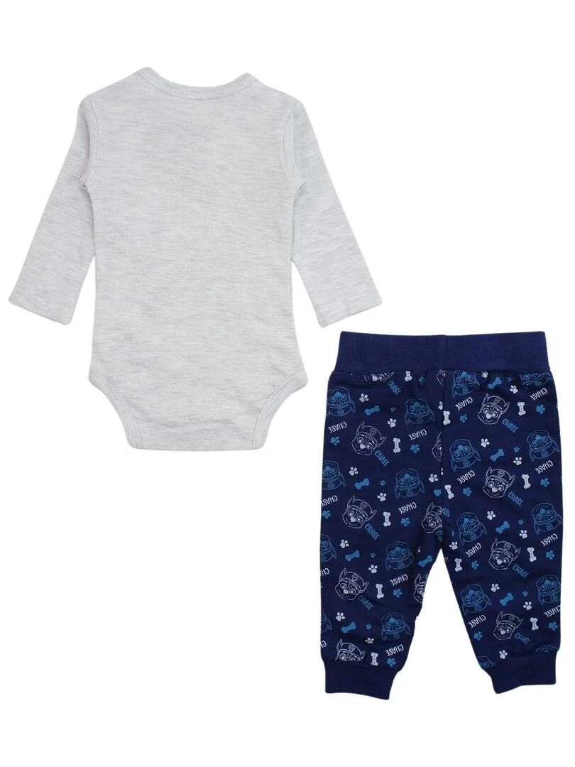 Paw Patrol   Ensemble ​​Body pantalon bébé garçon Imprimé La Pat' Patrouille   Gris