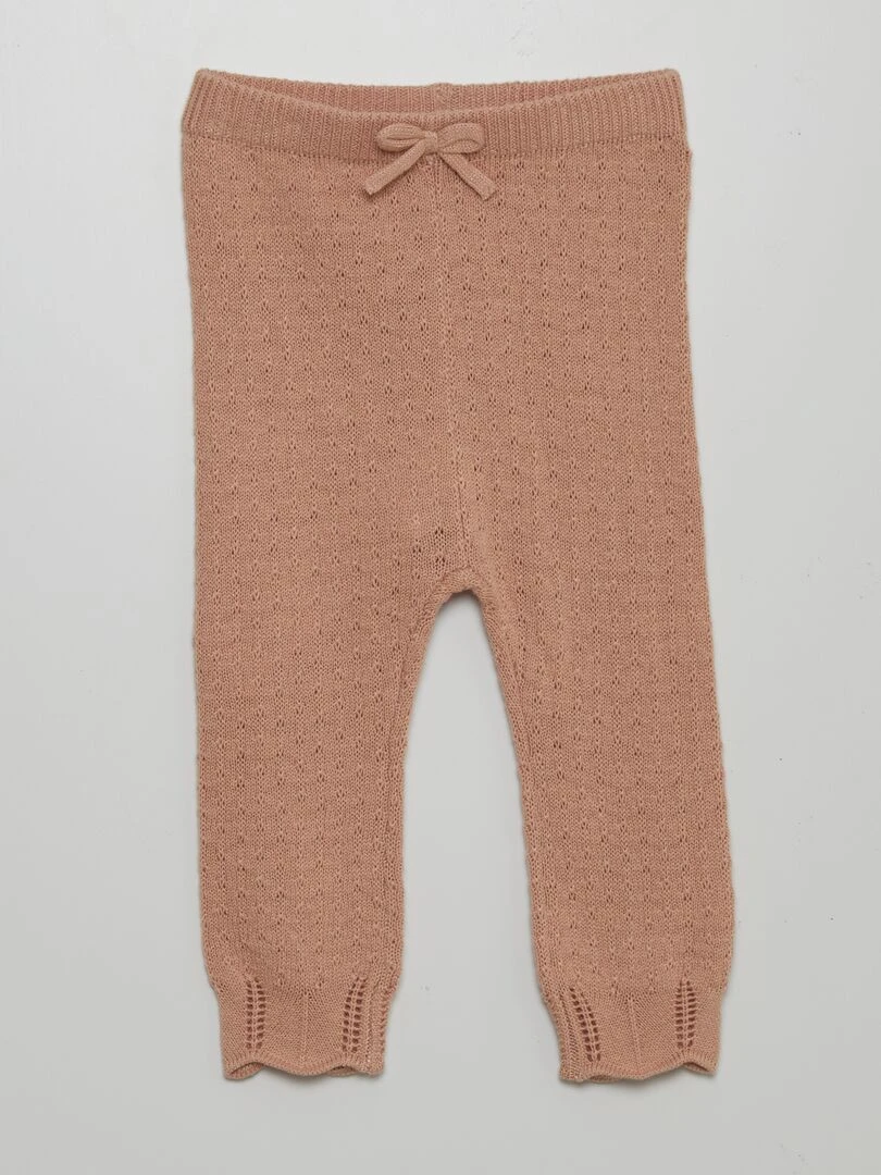 Ensemble legging en tricot + chaussettes Rose