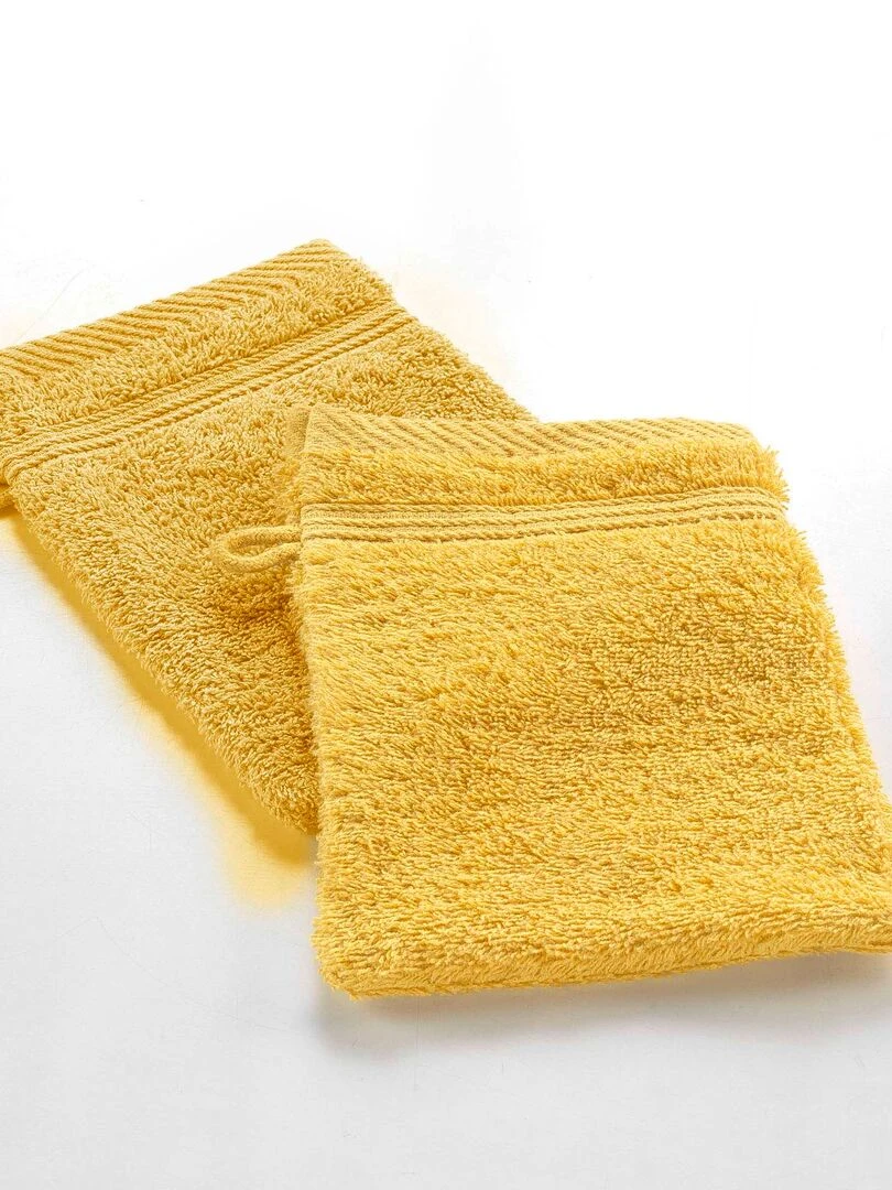 Lot de 2 gants de toilette Tendresse Vert émeraude
