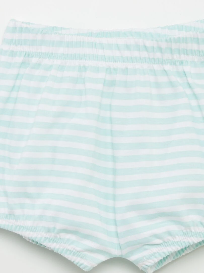 Ensemble débardeur + short 'Hello Kitty'   Blanc/bleu