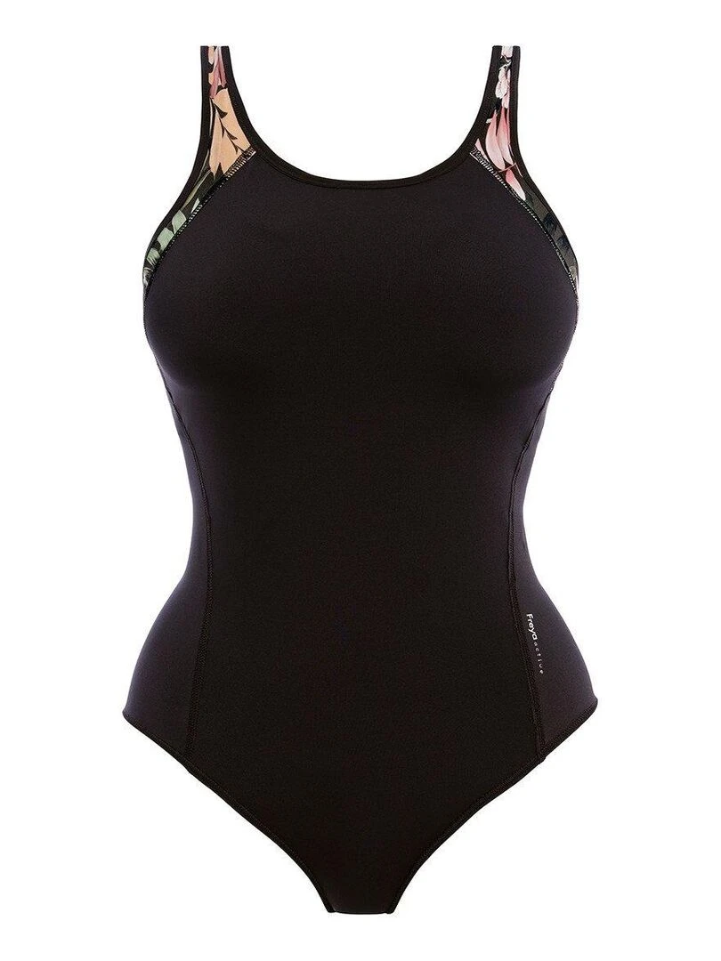 Maillot de sport une pièce à armatures Freestyle   Noir