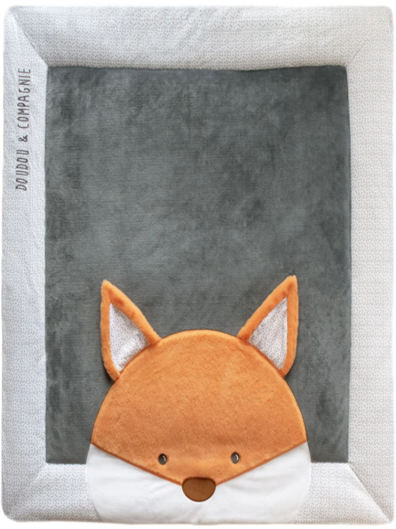 Tapis de jeu Tapidou renard (100 x 100 cm) Gris