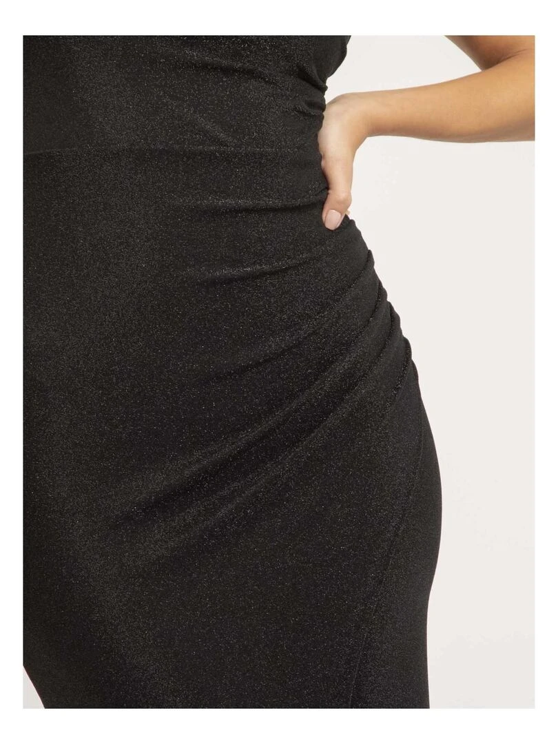 Robe longue paillettes IPOLINA   Noir