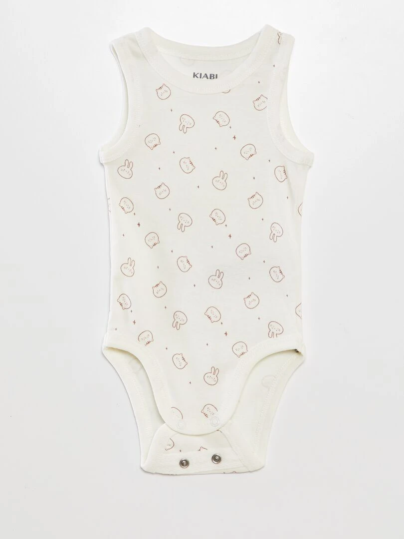 Lot de 2 bodies Blanc/jaune