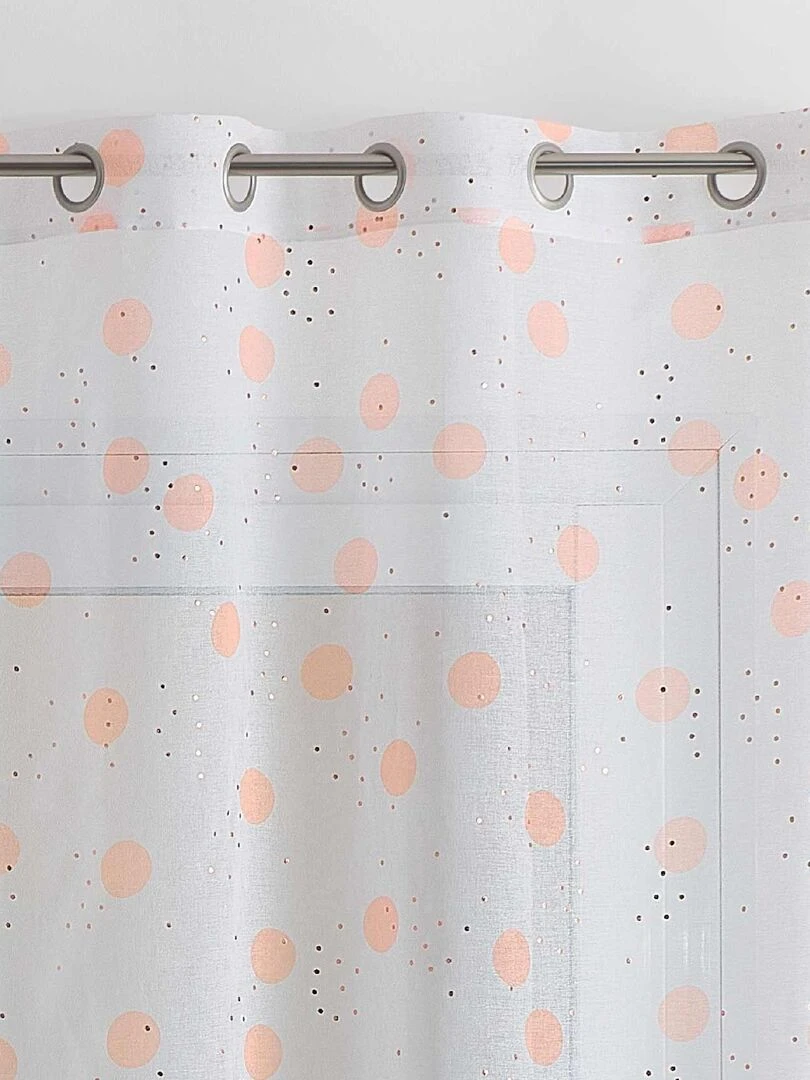 Voilage en étamine aux notes métalissées   Blanc