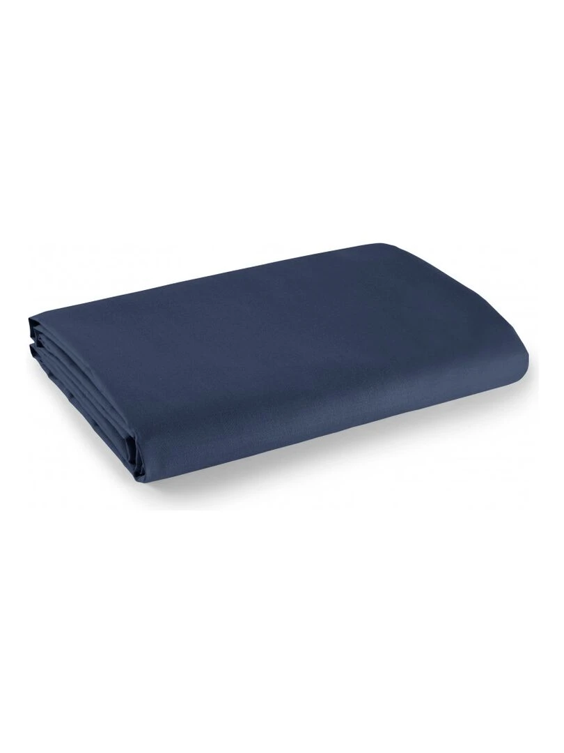 Drap plat 1 place et 2 places 100% coton/57 fils/cm² Bleu marine