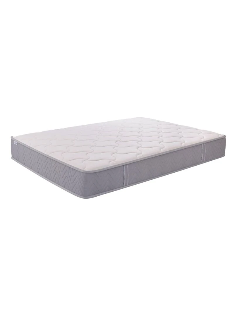 Bleu Câlin Matelas ressorts ensachés et mousse mémoire de forme L'Ideal Blanc