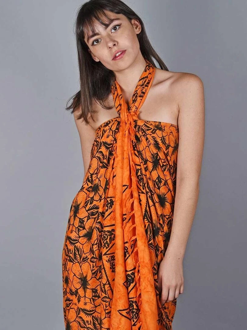 Paréo Batik Lotus Orange