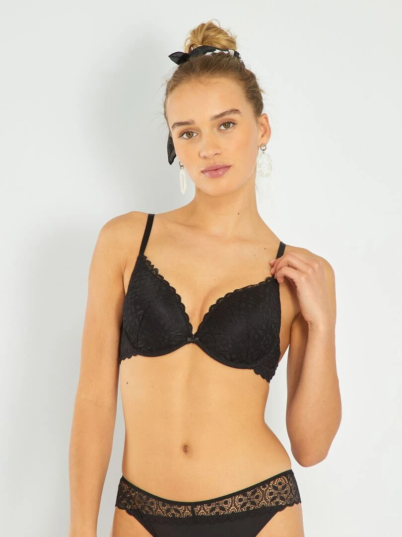 Soutien gorge push up dentelle noir