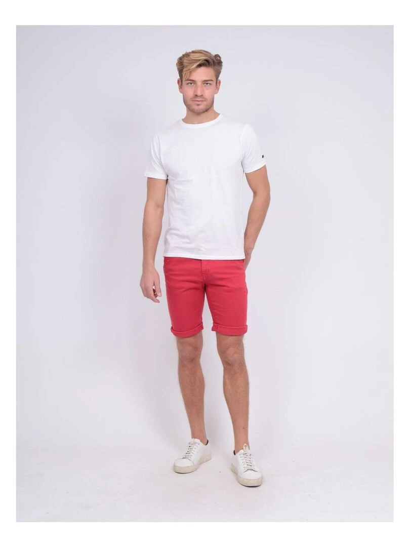 Bermuda chino BAVOLTA   Rouge