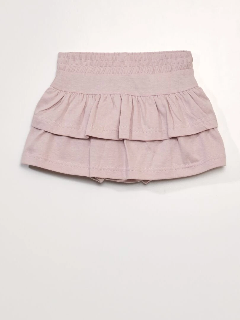 Jupe short volantée Violet