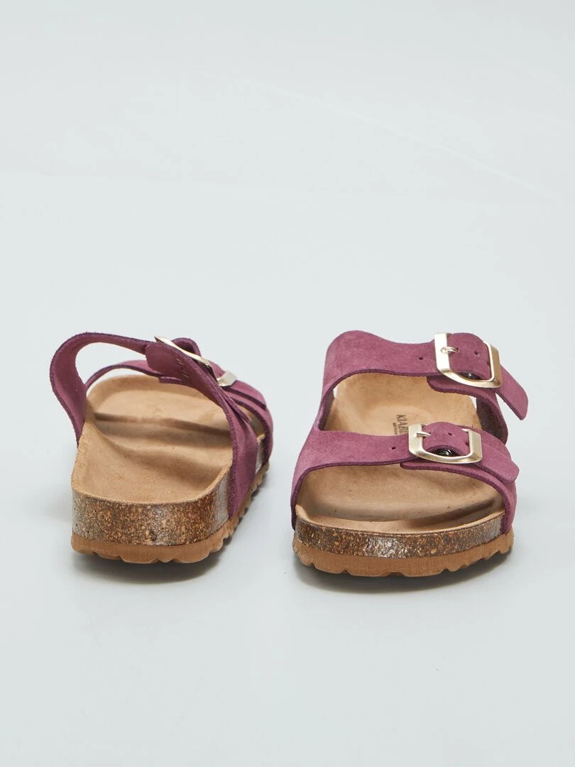 Sandales à double brides   Violet