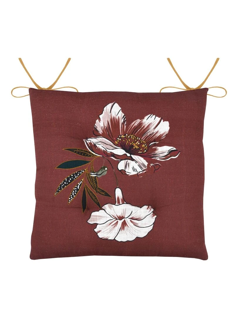 Galette de chaise imprimée exotique Violet prune