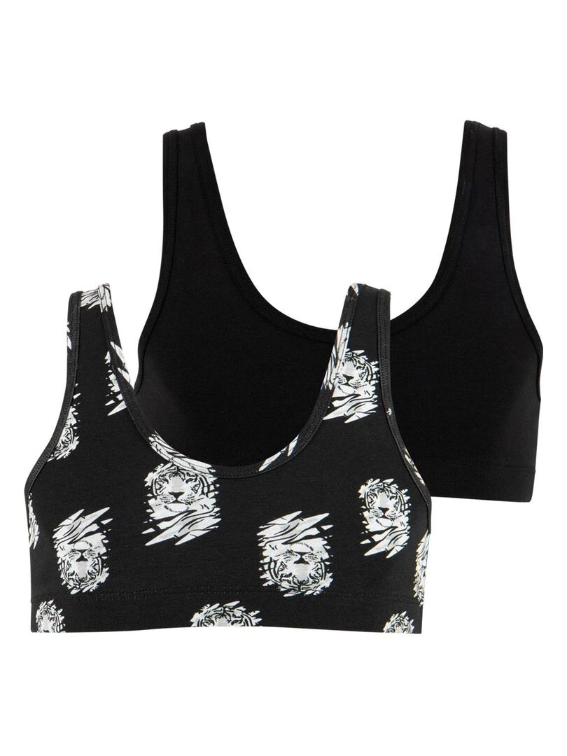 Lot de 2 brassières fille Ecopack Girl Mode Fille Noir